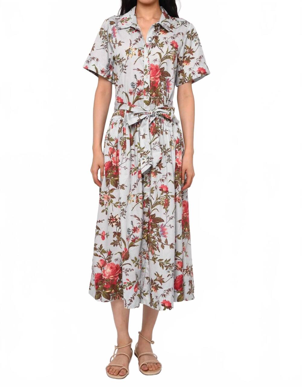 NEW LOVE THE LABEL floral print drew midi dress in battersea
